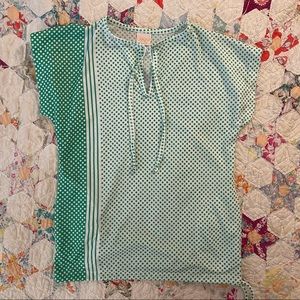 vintage polka dot pop art lace up 60s top